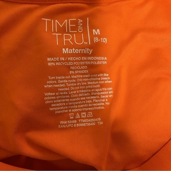 Time and Tru Women's Maternity Graphic Halloween T-Shirt Orange Medium (8-10) - Picture 6 of 6